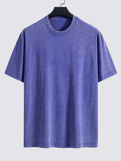 3 Pieces Washed Distressed Drop Shoulder T-Shirt