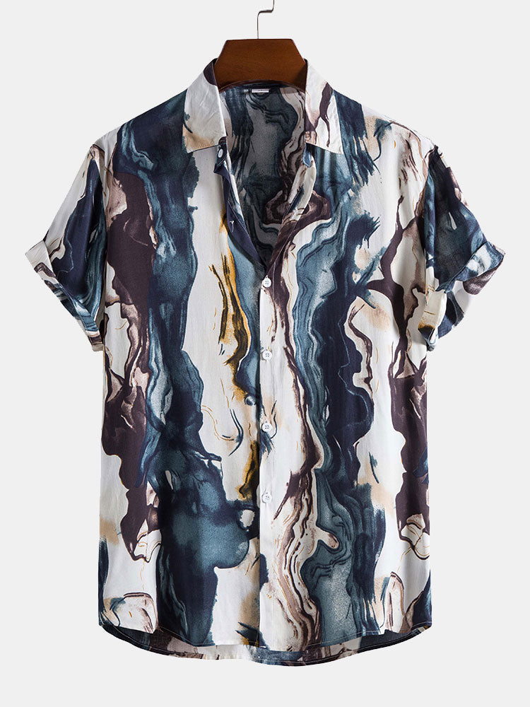 Ink Abstract Print Shirt