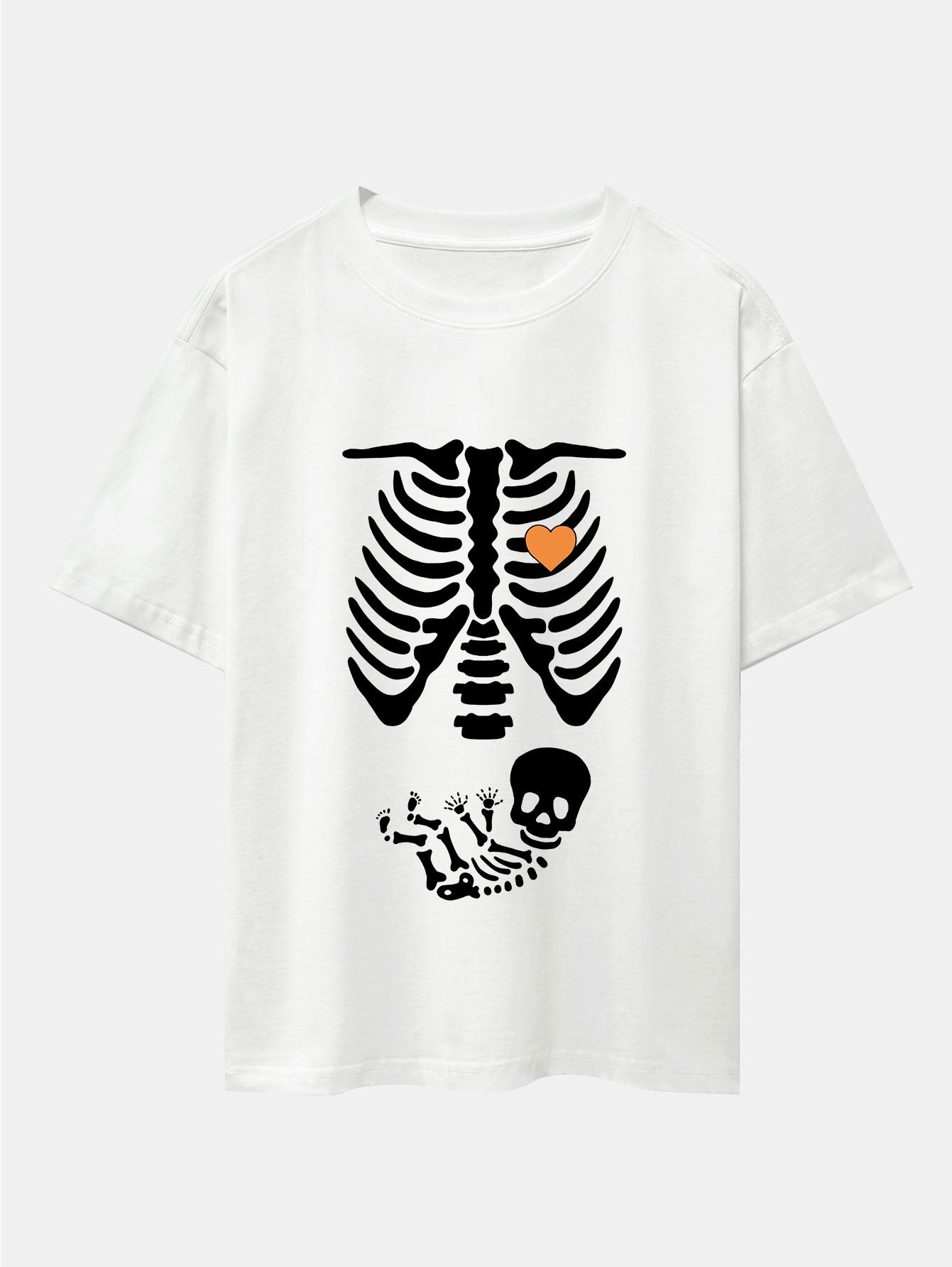 Funny Skeleton Baby Drop Shoulder Oversize T-Shirt