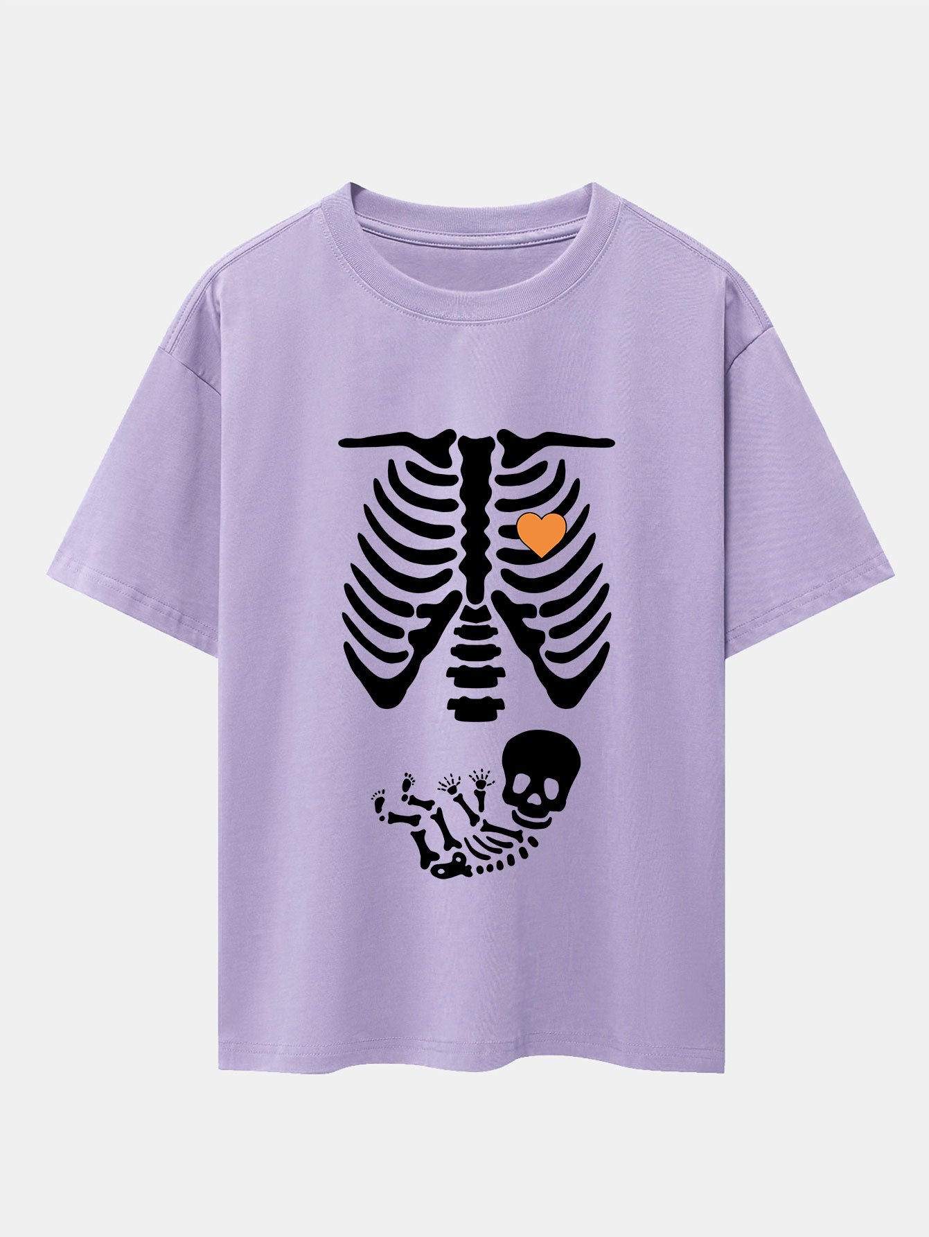 Funny Skeleton Baby Drop Shoulder Oversize T-Shirt