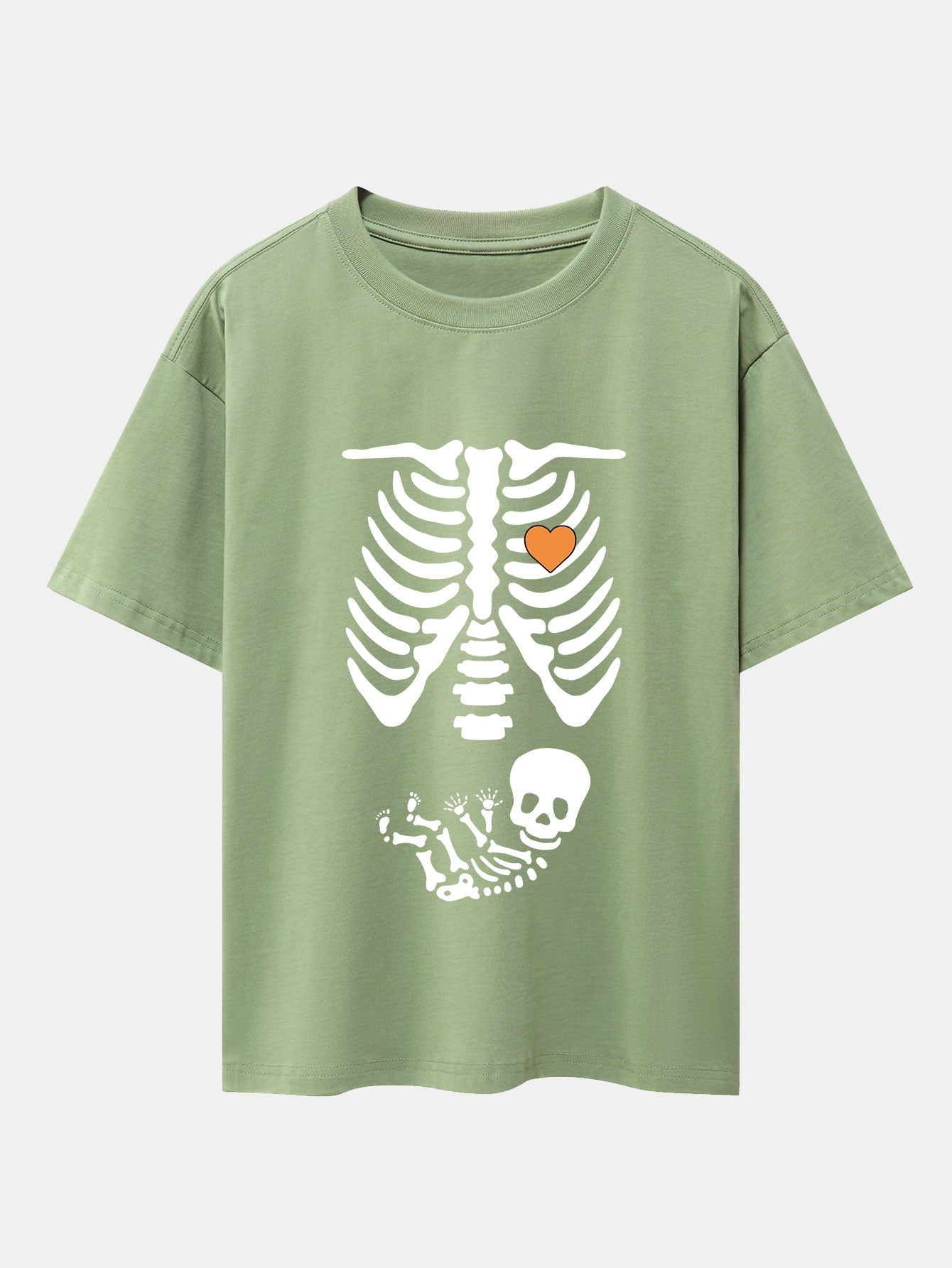 Funny Skeleton Baby Drop Shoulder Oversize T-Shirt
