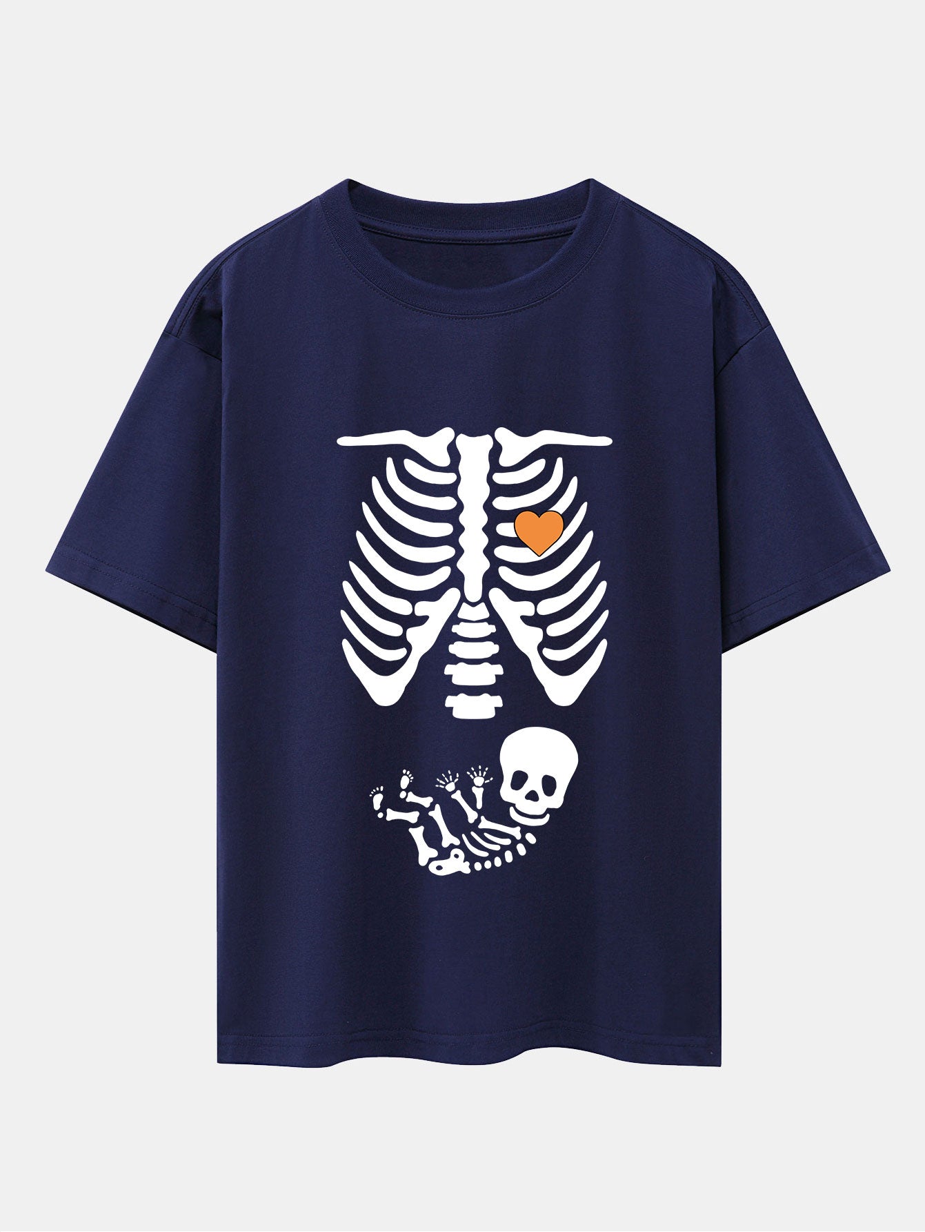 Funny Skeleton Baby Drop Shoulder Oversize T-Shirt