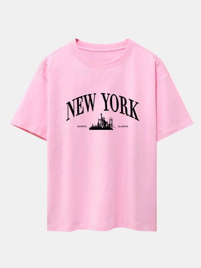 Alaska Slogan Print Drop Shoulder Oversize T-Shirt