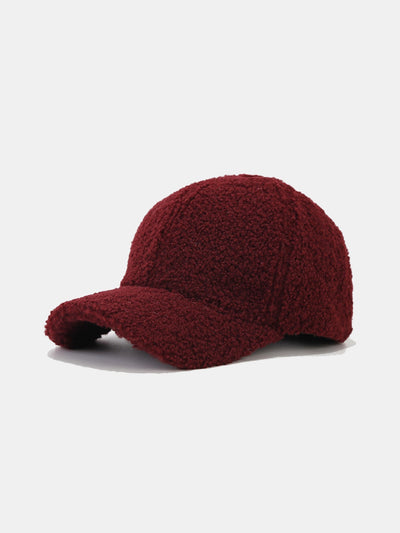 Solid Color Plush Warm Baseball Cap