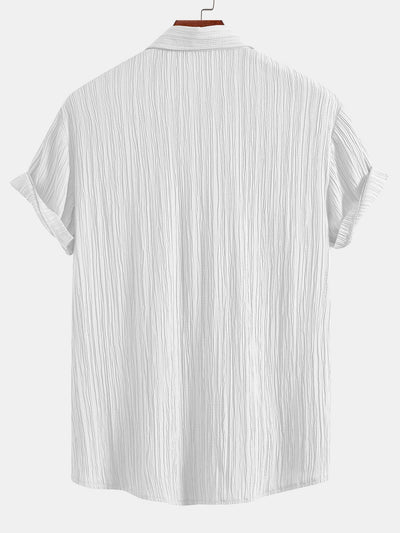 Wrinkled Textured Button Up Shirt