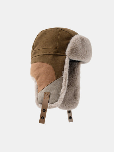 Patchwork Windproof Warm Trooper Trapper Hat