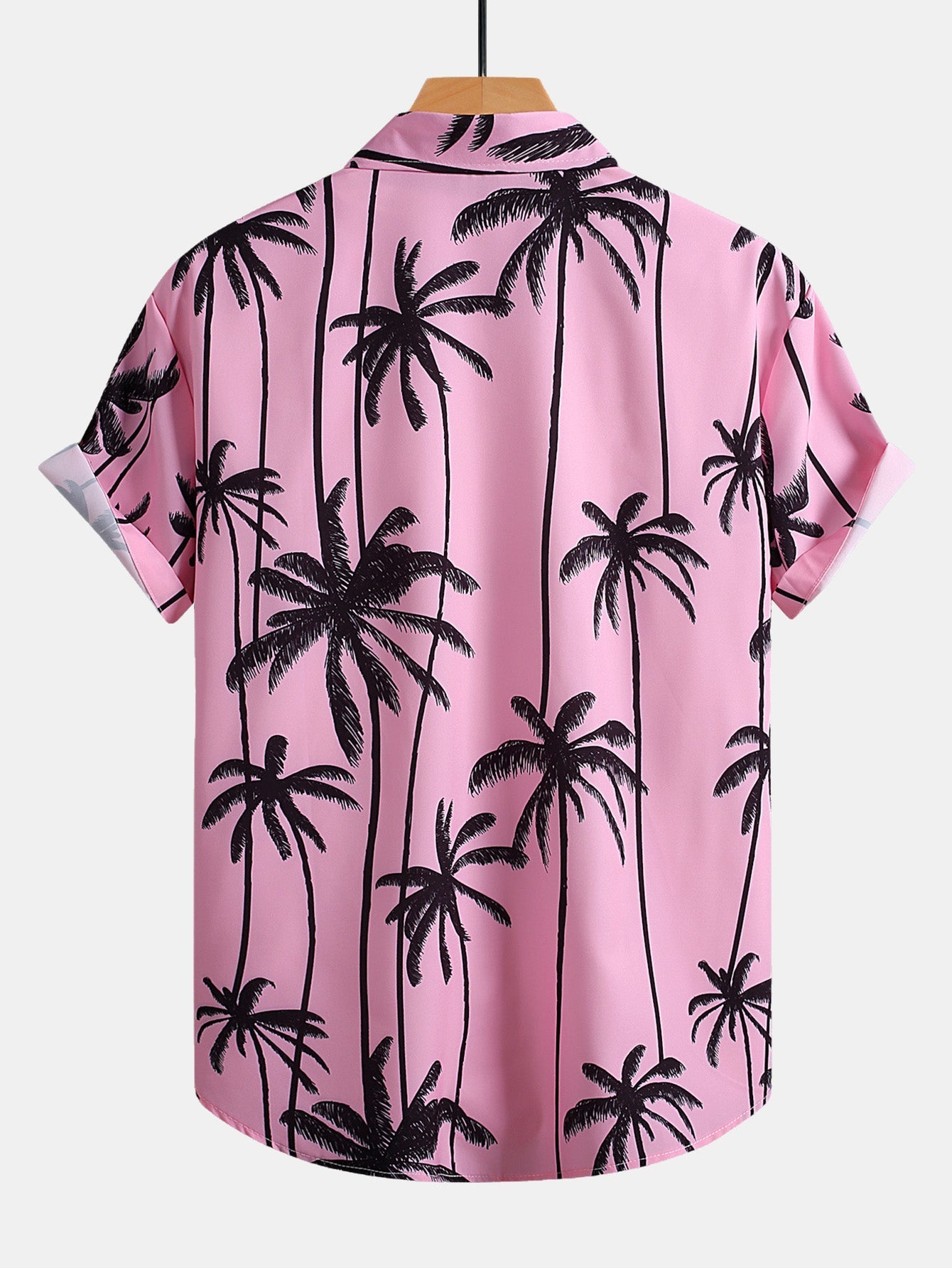 Palm Tree Print Button Up Shirt
