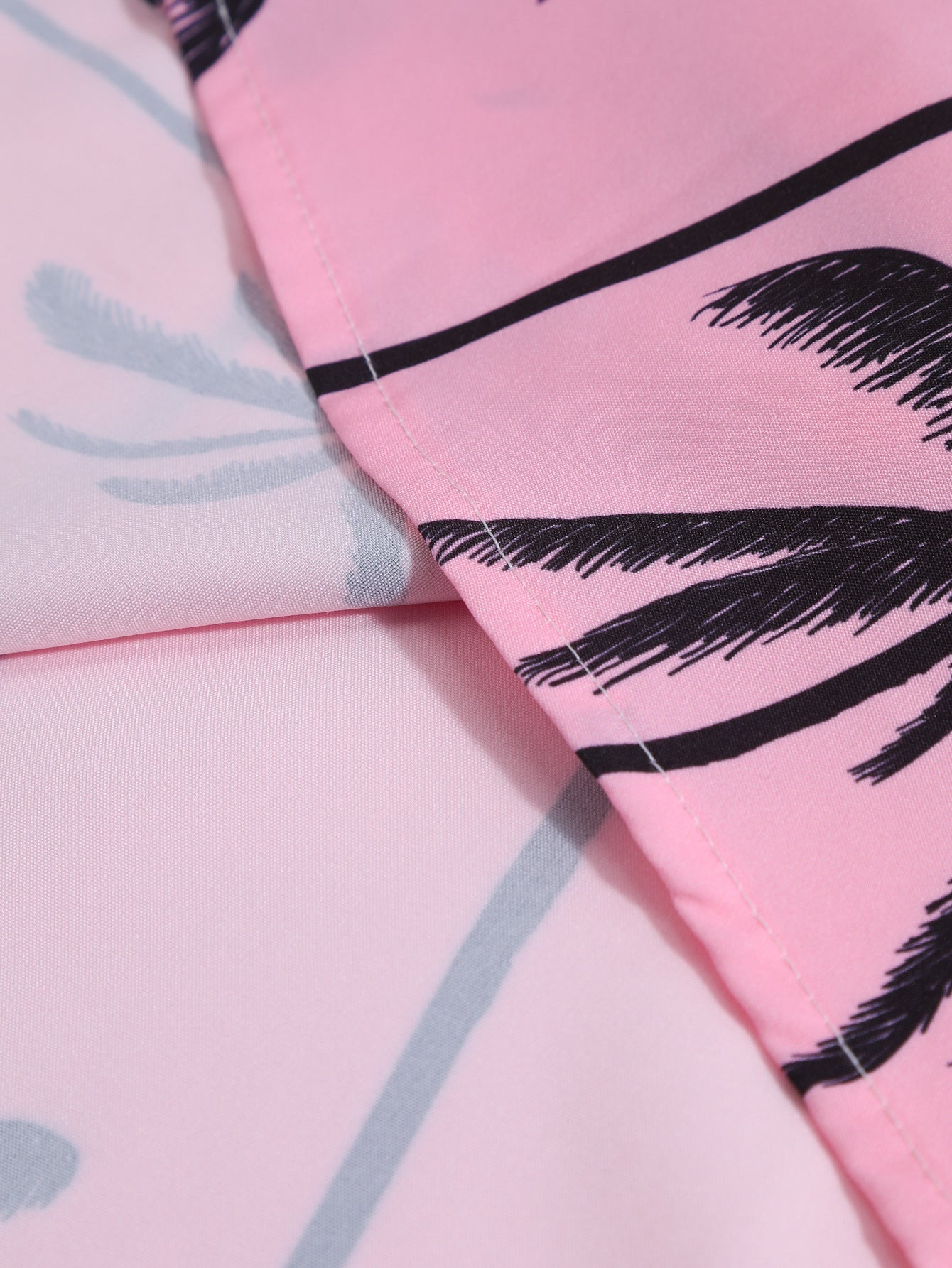 Palm Tree Print Button Up Shirt
