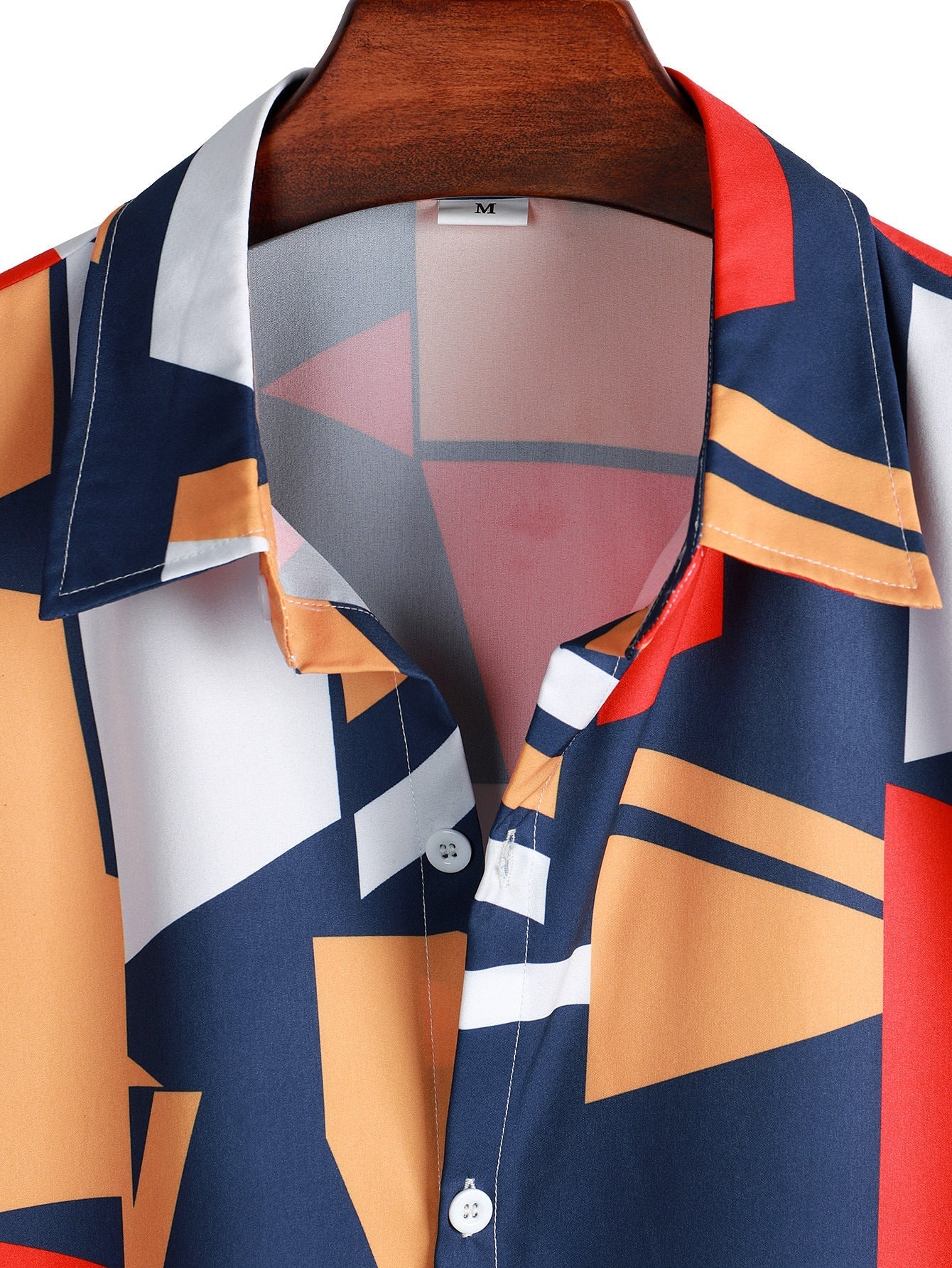Geometry Print Button Up Shirt