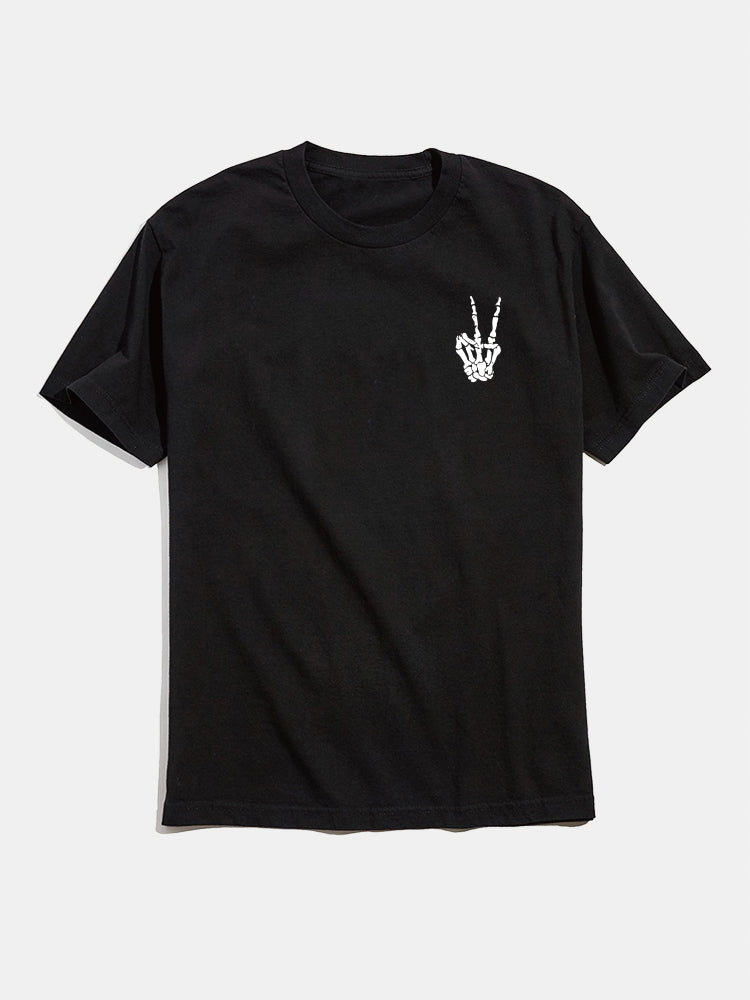 Skeleton Hand Graphic T-Shirts