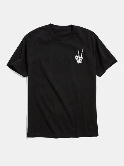 Skeleton Hand Graphic T-Shirts