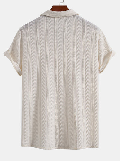 Texture Jacquard Cuban Shirt