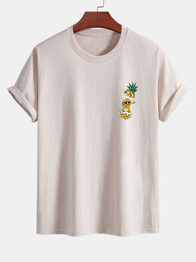 Regular Fit Cool Pineapple Boy Print Cotton T-Shirt