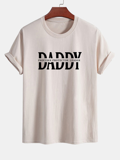 Regular Fit Daddy Print Cotton T-Shirt