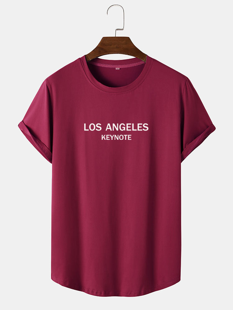 Los Angeles Print Arc Hem T-Shirt