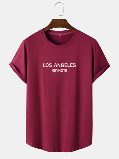 Los Angeles Print Arc Hem T-Shirt