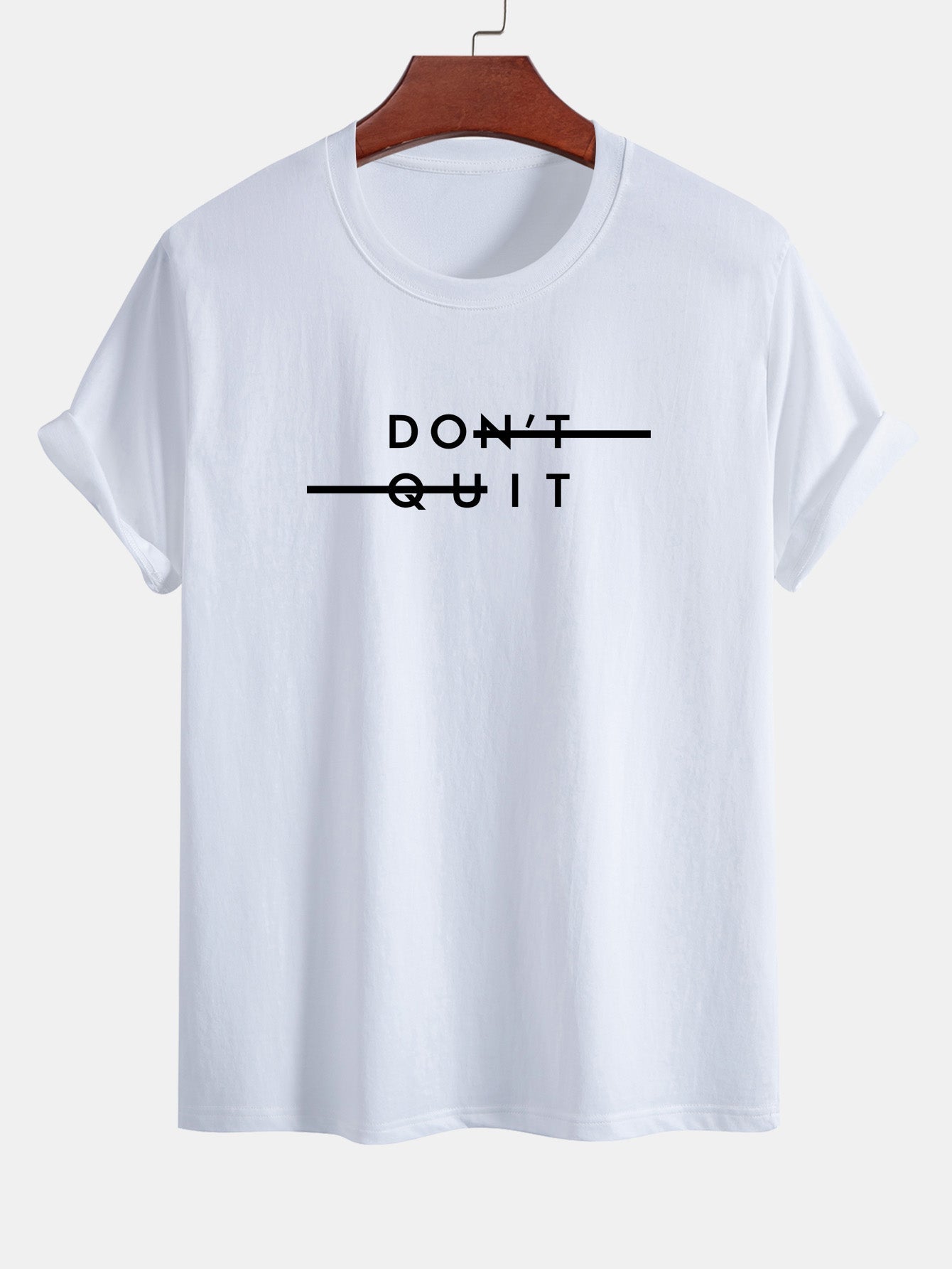 Regular Fit Don't Quit Print Cotton T-Shirt