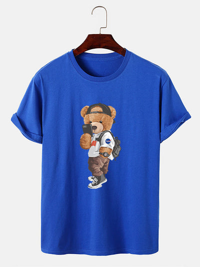 Selfie Bear Print T-Shirt