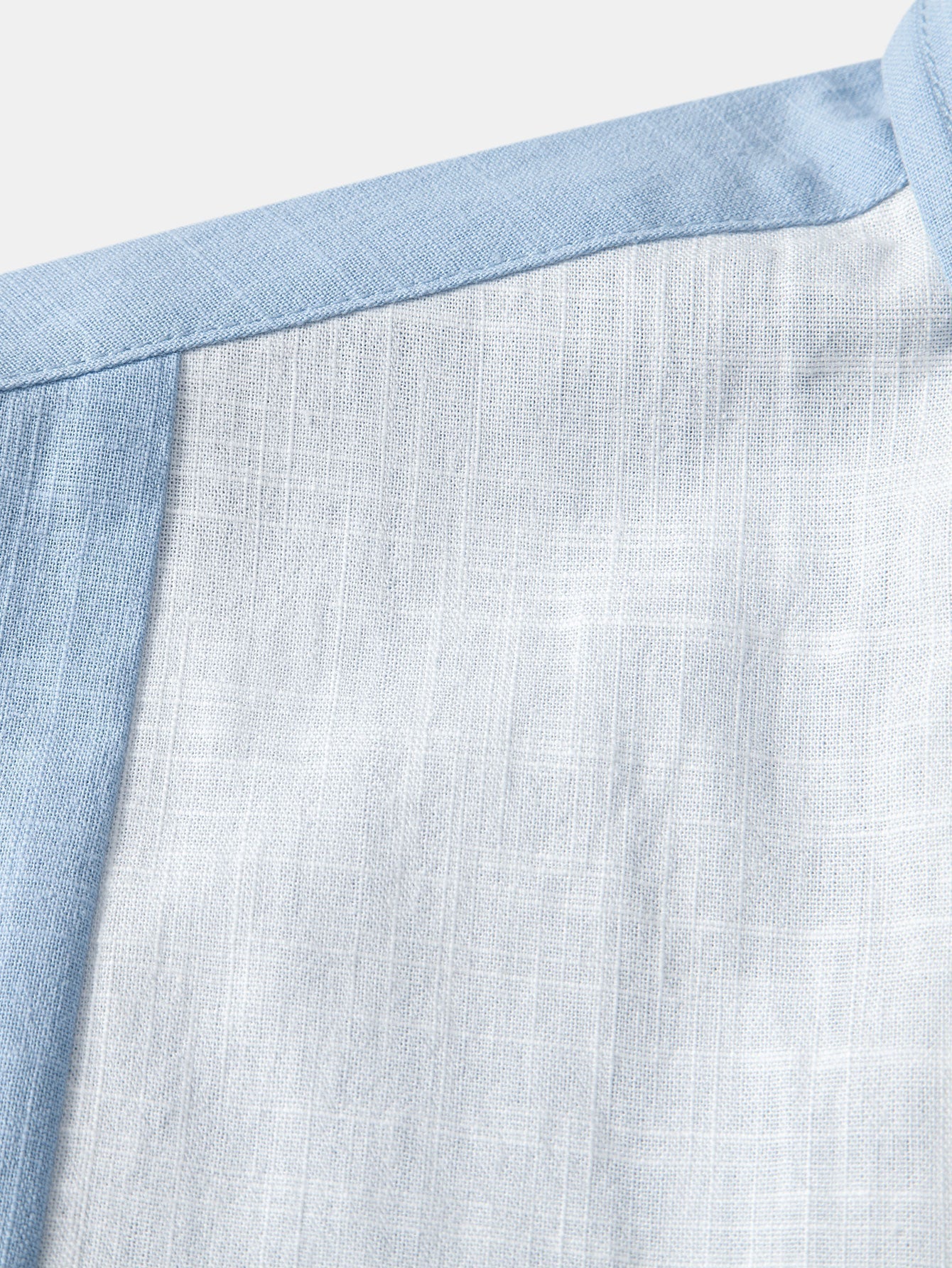 Linen Look Contrast Button Up Shirt