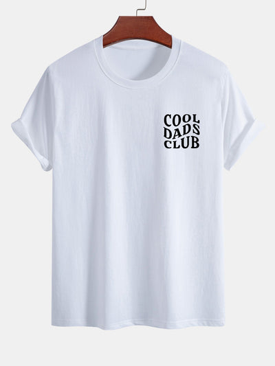 Regular Fit Cool Dads Club Print Cotton T-Shirt