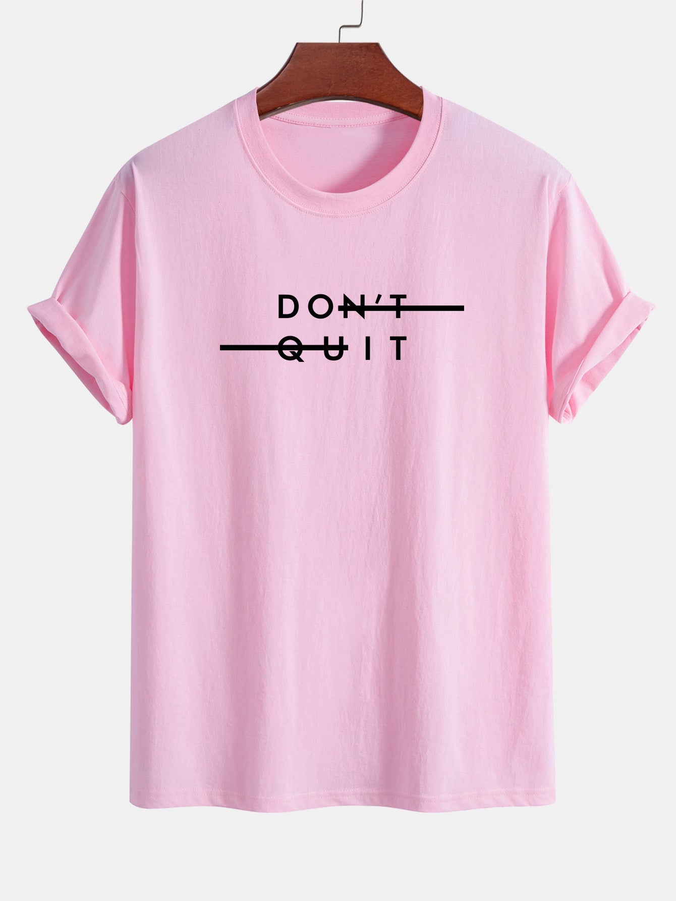 Regular Fit Don't Quit Print Cotton T-Shirt