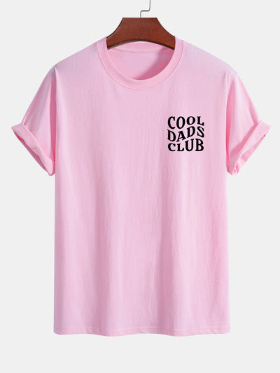 Regular Fit Cool Dads Club Print Cotton T-Shirt