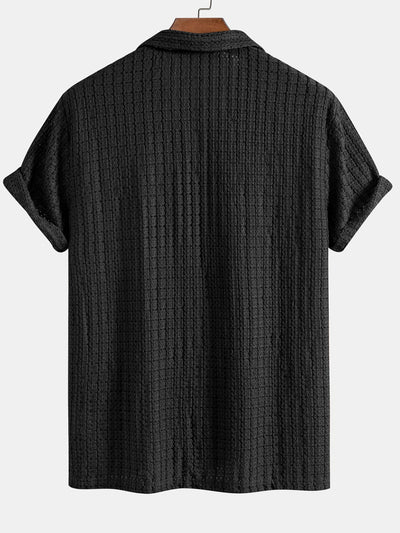 Texture Jacquard Cuban Shirt