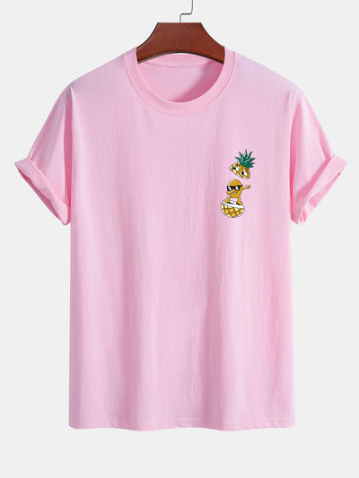 Regular Fit Cool Pineapple Boy Print Cotton T-Shirt