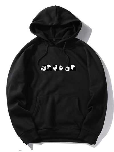 Rolling Panda Print Hoodie