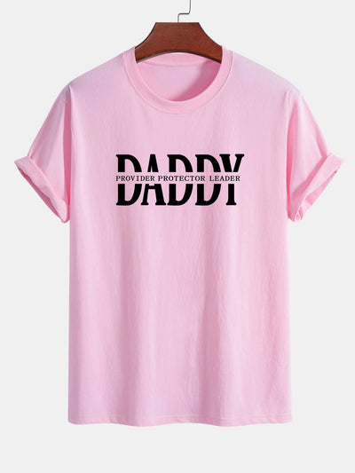 Regular Fit Daddy Print Cotton T-Shirt