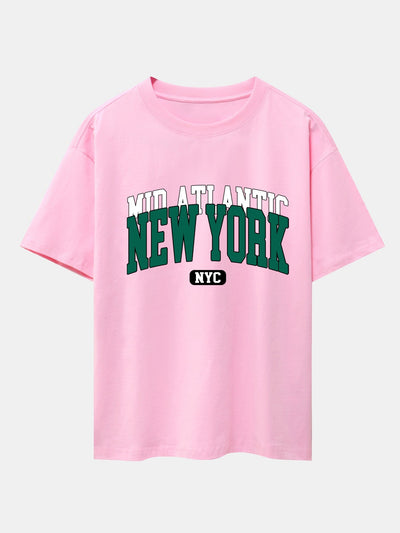 New York Print Drop Shoulder Oversize T-Shirt