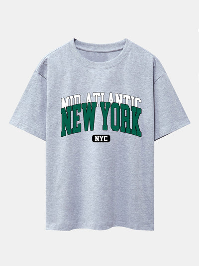 New York Print Drop Shoulder Oversize T-Shirt