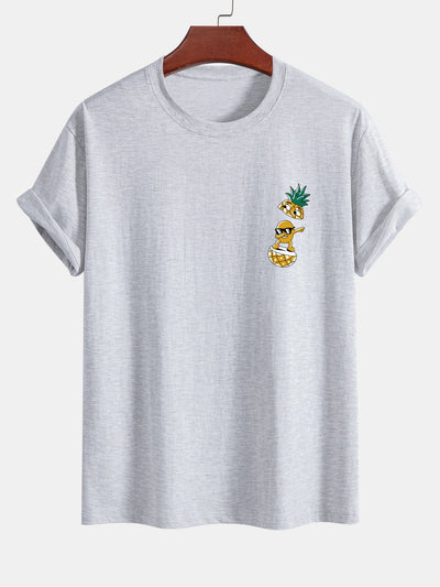 Regular Fit Cool Pineapple Boy Print Cotton T-Shirt