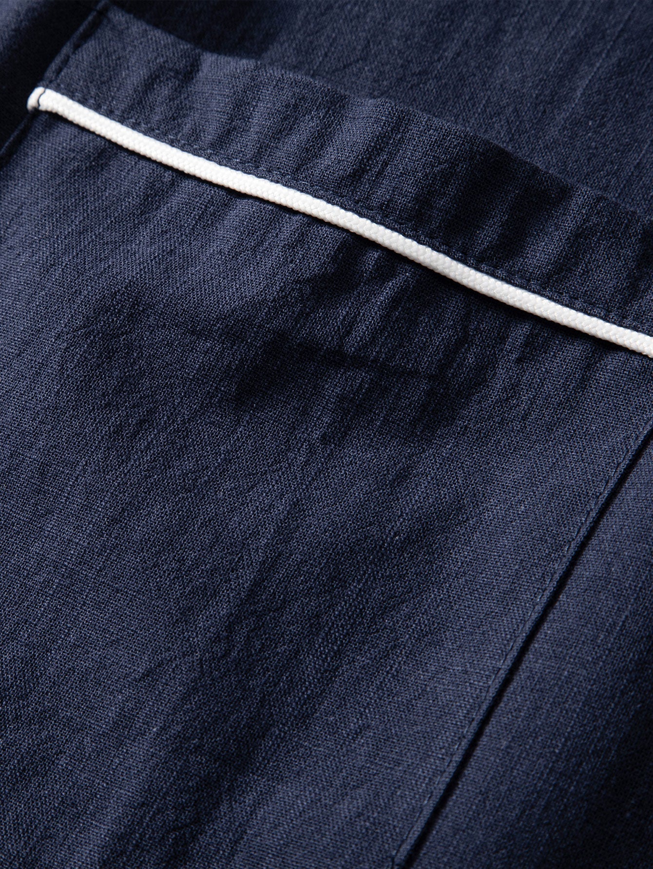Linen Look Contrast Button Up Shirt