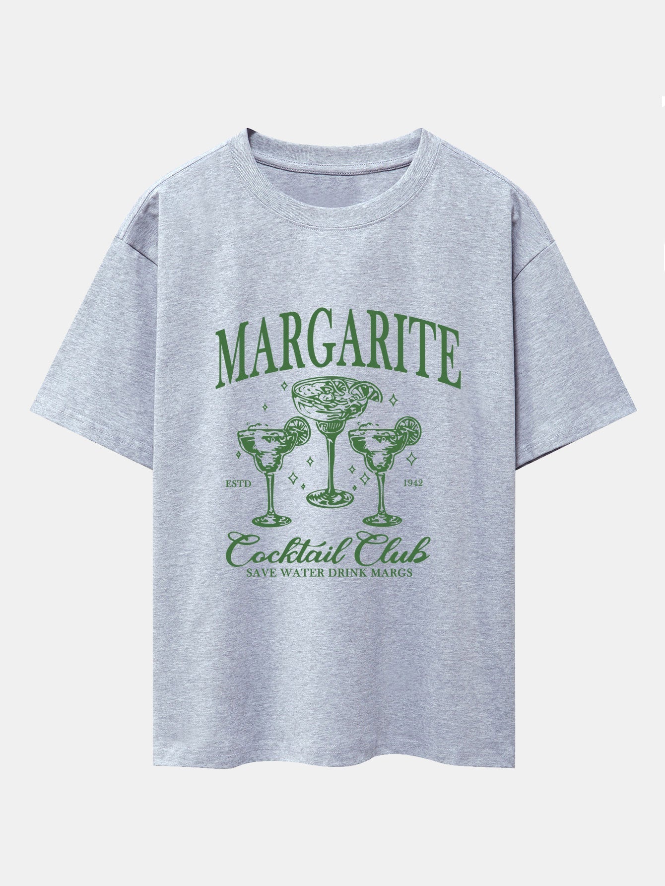 Cocktail Club Print Drop Shoulder Oversize T-Shirt