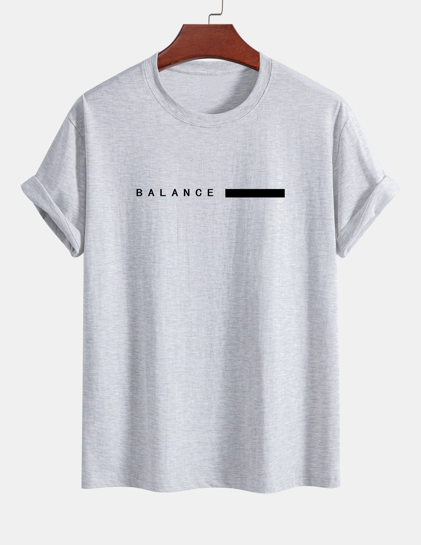 Regular Fit Balance Stripe Print Cotton T-Shirt