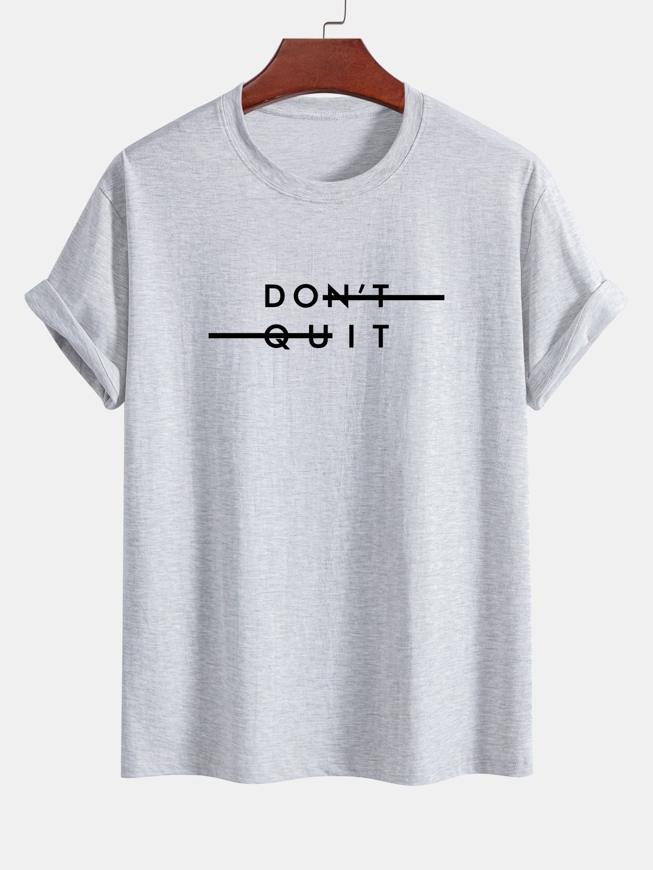 Regular Fit Don't Quit Print Cotton T-Shirt
