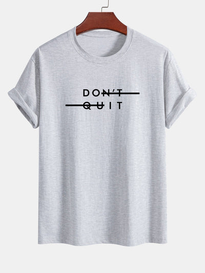 Regular Fit Don't Quit Print Cotton T-Shirt