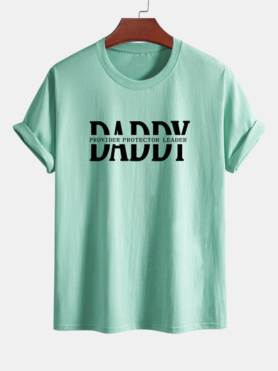 Regular Fit Daddy Print Cotton T-Shirt