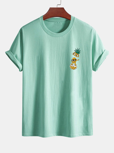Regular Fit Cool Pineapple Boy Print Cotton T-Shirt