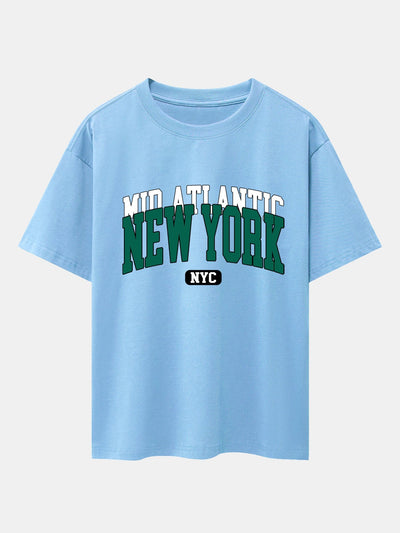 New York Print Drop Shoulder Oversize T-Shirt