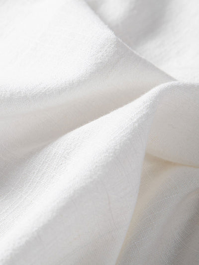 Short Sleeve V Neck Linen Rayon Blend Shirt