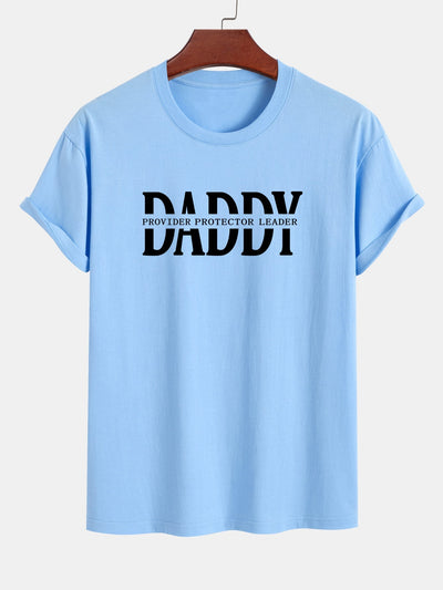 Regular Fit Daddy Print Cotton T-Shirt