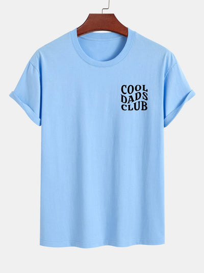 Regular Fit Cool Dads Club Print Cotton T-Shirt