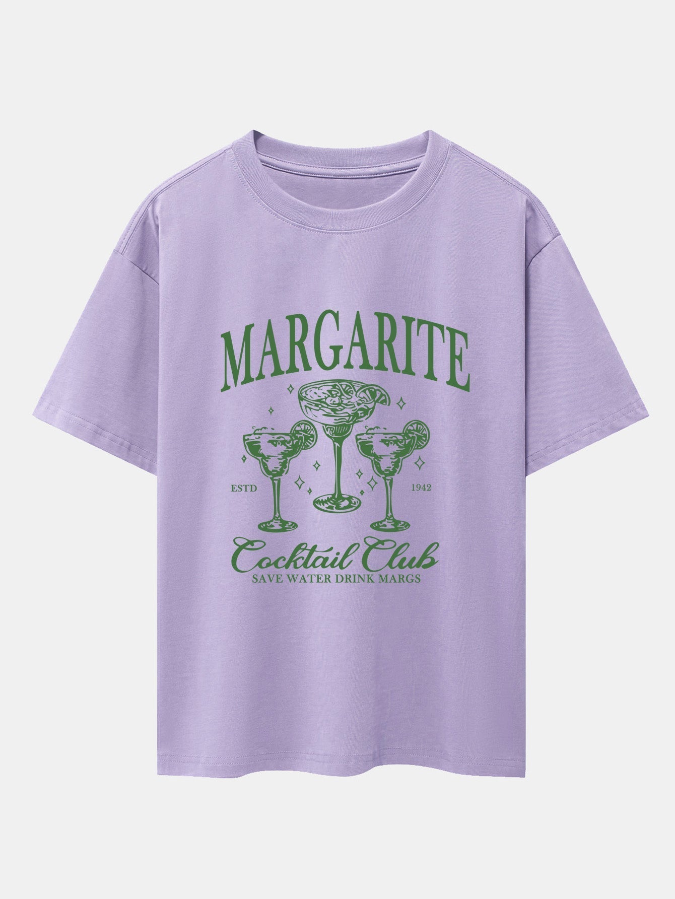 Cocktail Club Print Drop Shoulder Oversize T-Shirt