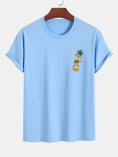 Regular Fit Cool Pineapple Boy Print Cotton T-Shirt