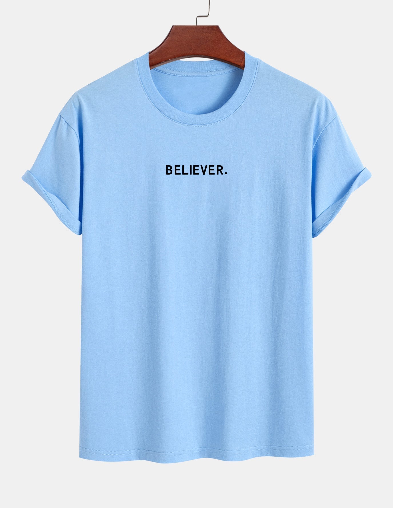 Regular Fit Believer Print Cotton T-Shirt
