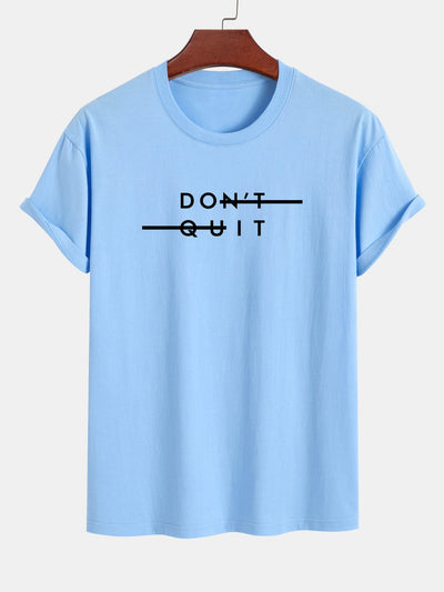 Regular Fit Don't Quit Print Cotton T-Shirt