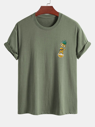 Regular Fit Cool Pineapple Boy Print Cotton T-Shirt