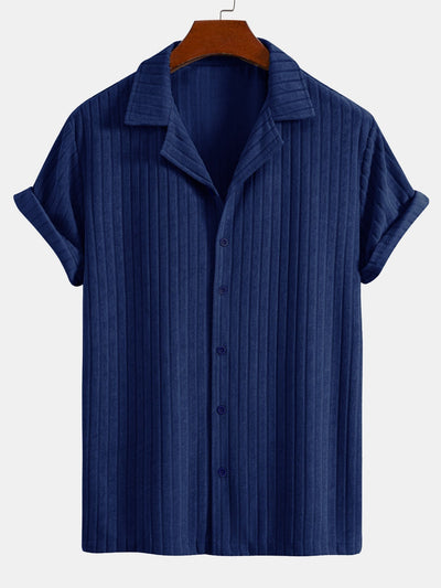 Striped Terry Cuban Shirt